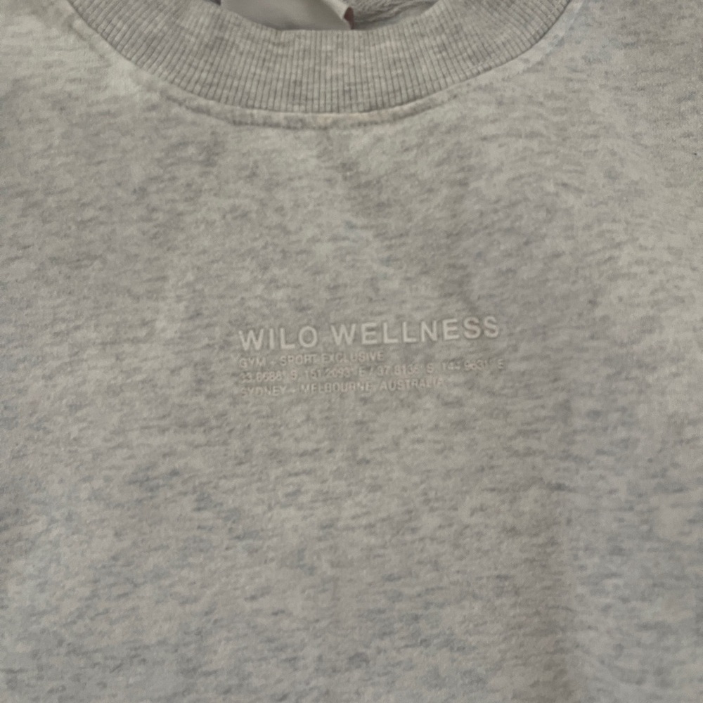 WILO The Label Sweatshirt WomensXS  Ivory WILO WELLNESS CLUB Oversized Pullover - Picture 5 of 6